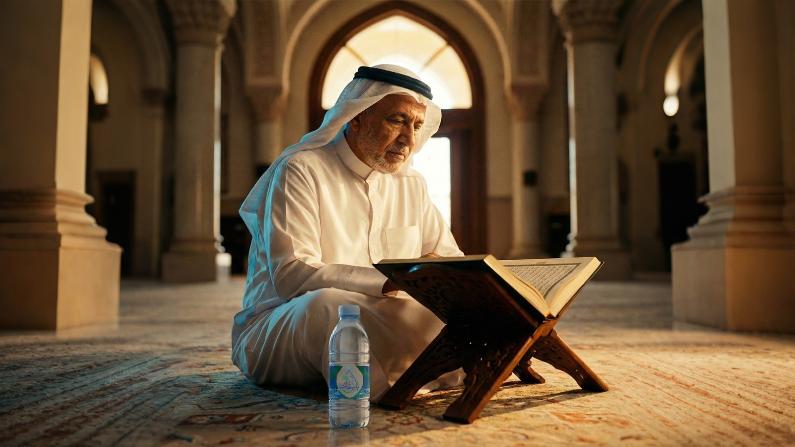 حامل مصحف خشبي للقراءة الأرضية