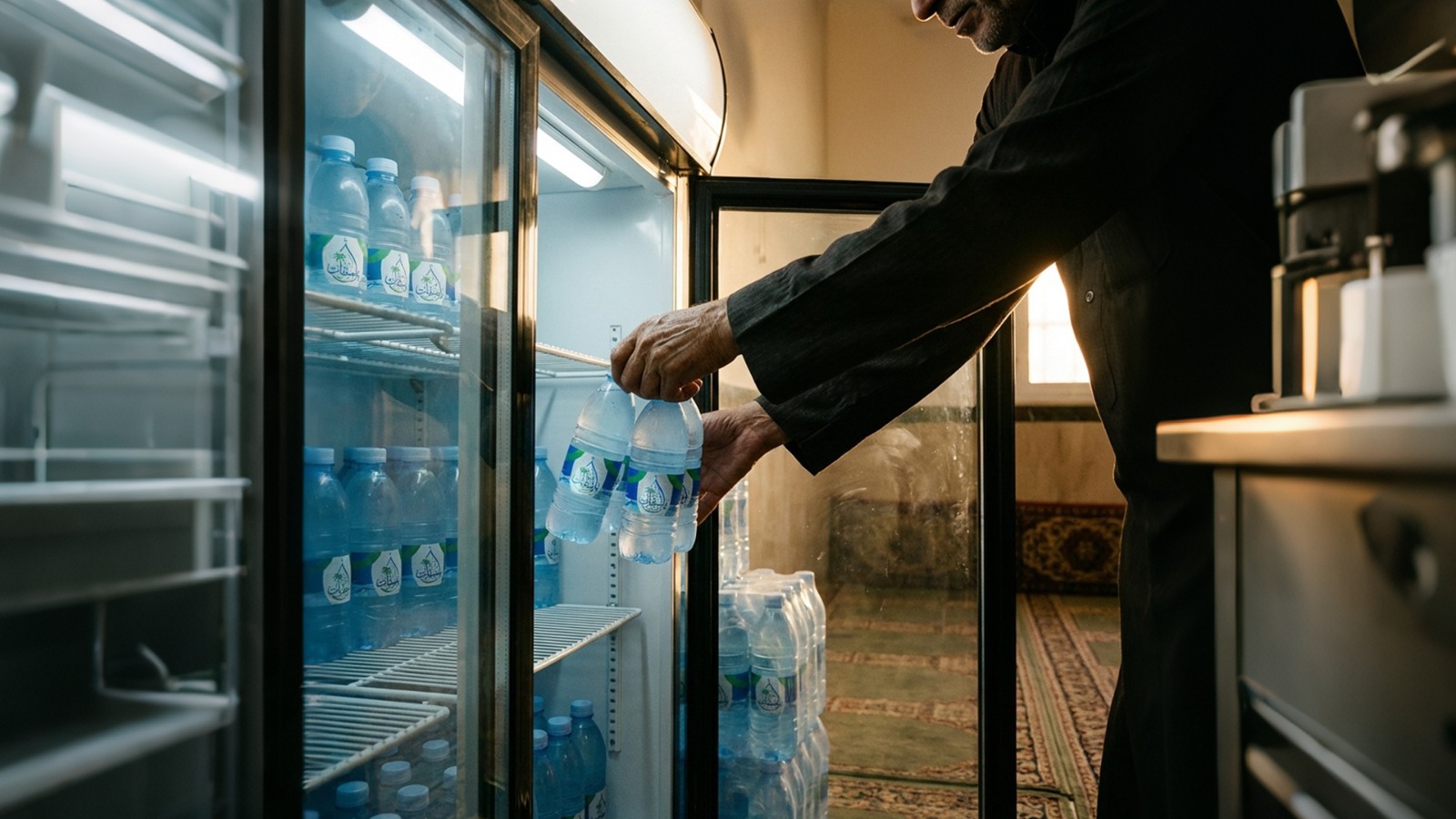 قوارير مياه معبأة